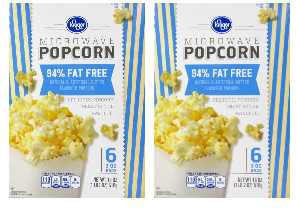 94% Fat Free Microwave Popcorn (2 Boxes, 6 bags (3 oz. bags) in each box)