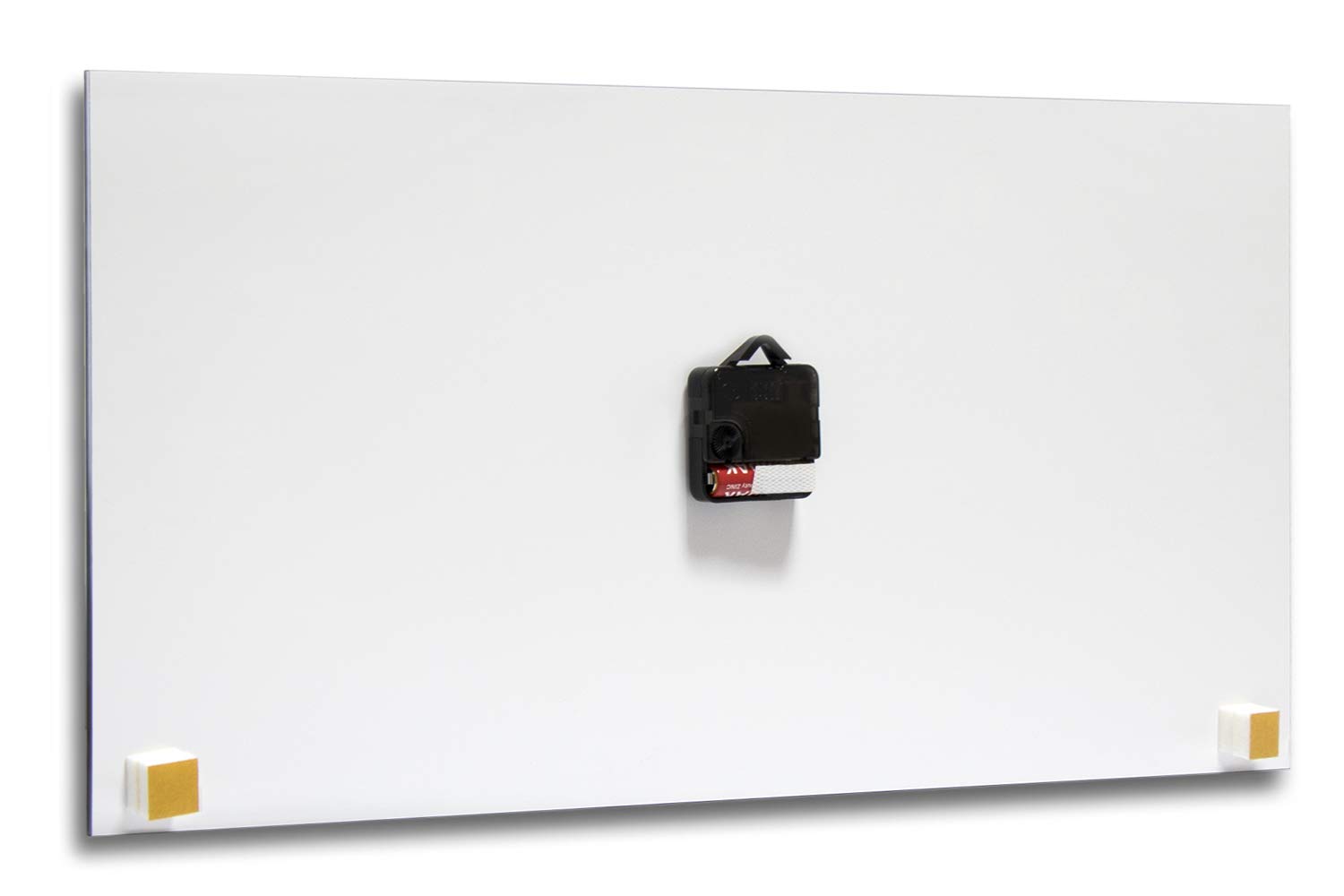 Tulup Zegar Świąteczny Poziomy Prostokatny 60x30cm Białe Wskazówki Szklany Zegar Na Ścianę Ze Szkła Dekoracja Świąteczna Boże Narodzenie Święta Prezent Ścienny - Prezent Słodycze Bombki