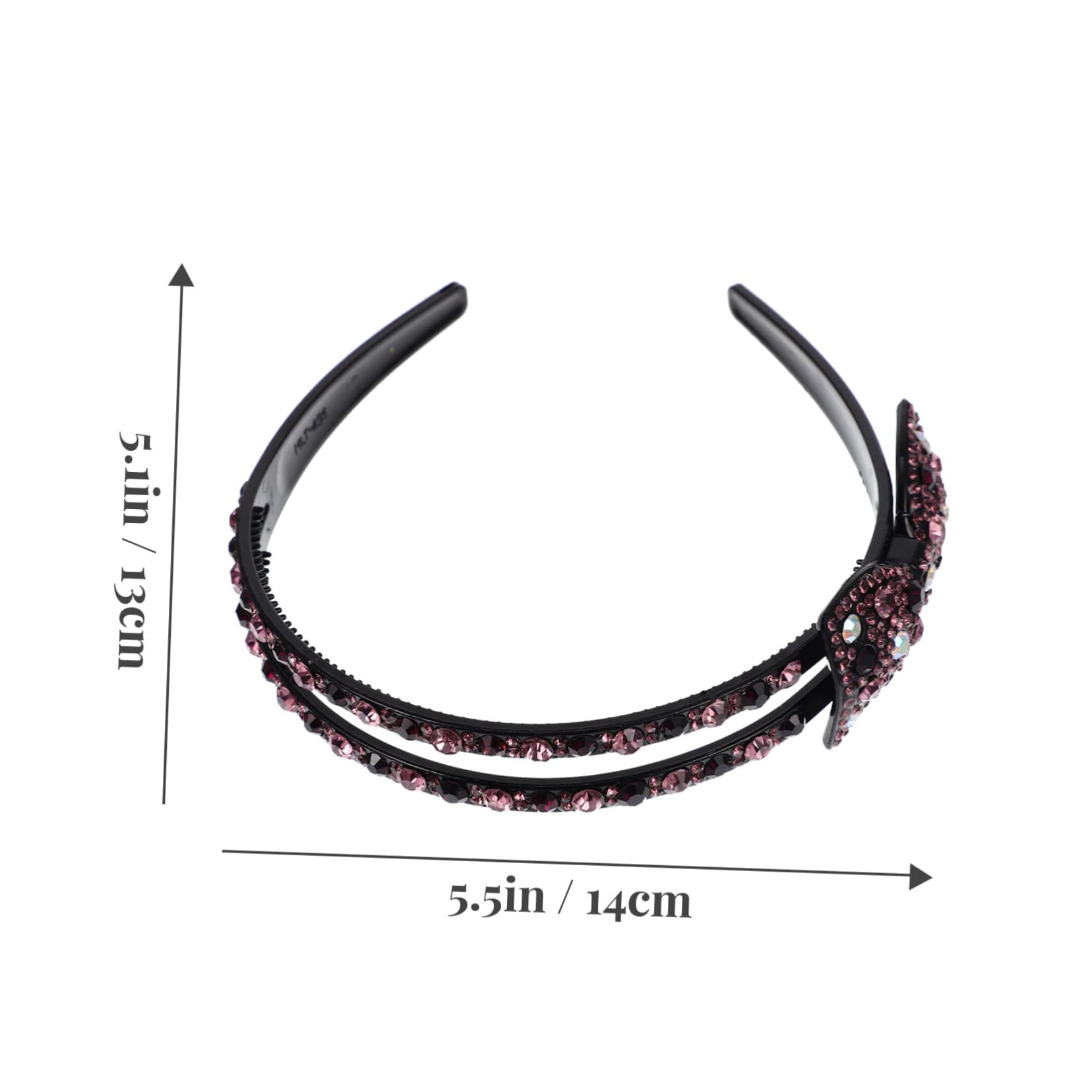 FRCOLOR 8 Pz Archetto Ad Fasce Con Fiocco Di Strass Elastici Per Con Fiocchi Con Fiocco Arredamento Alla Moda Fasce Ad Dentato Carta Di Emissione Donna Acrilico