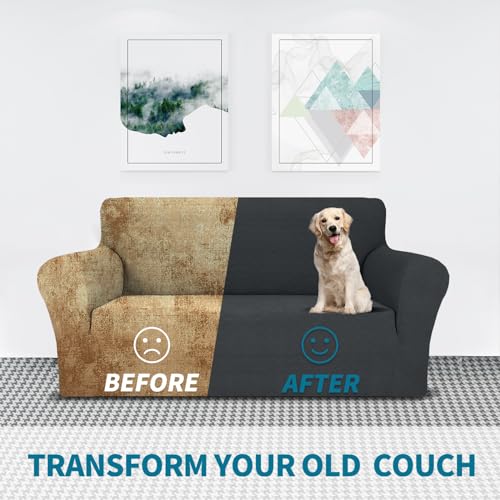 YSTELLAA Sofa Überzug 1 Sitzer, Stretch Sesselschoner, Sofaschoner rutschfest Mit Armlehne, Universal Sofabezug… – Ansicht 6