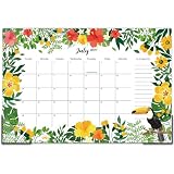 GuassLee Desk Calendar 2024-2025 - 11” x 17” Paper Desk Pad Calendar Contains 18 Months from Jan. 2024 to Jun. 2025, with Colorful Flower Design, Tear-off Paper for Desk Office School Home