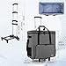 CURMIO PC Carrying Case on Wheels, Desktop Travel Bag with Detachable Trolley for PC Tower, Keyboard and Mouse, Gray (Bag Only, Patented Design)