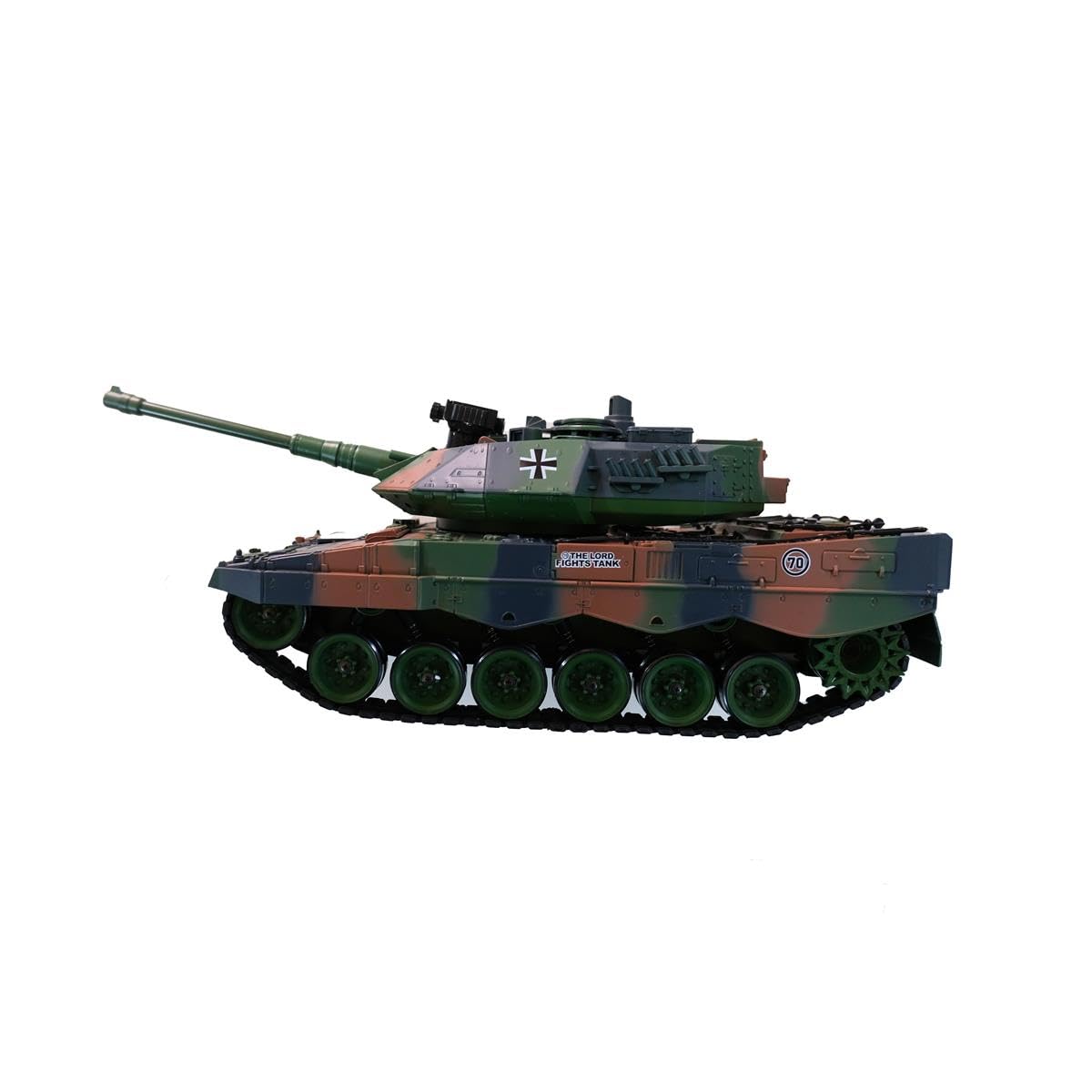 efaso Ferngesteuerter RC Panzer German Leopard 1:18 - Panzer ferngesteuert mit Schussfunktion, drehbarer Turm, Sound&Licht - German Leopard - mit Zusatz Akku