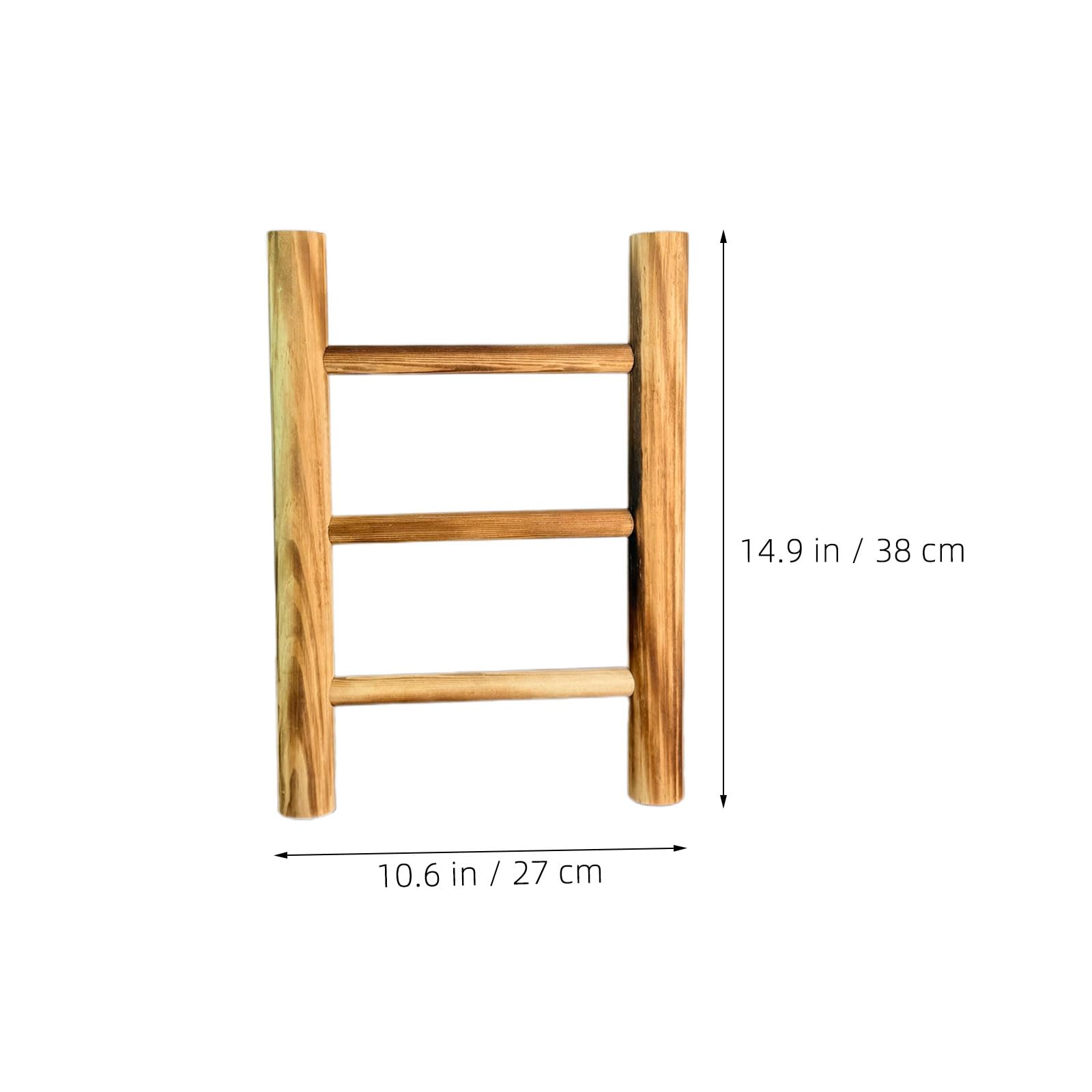 Portasciugamani in Legno Rustico a Scala a 2 Livelli, Mensola Mini Compatta da Appoggio per Bagno, Cucina e Natale, Scala Decorativa per Asciugamani e Accessori Essenziali