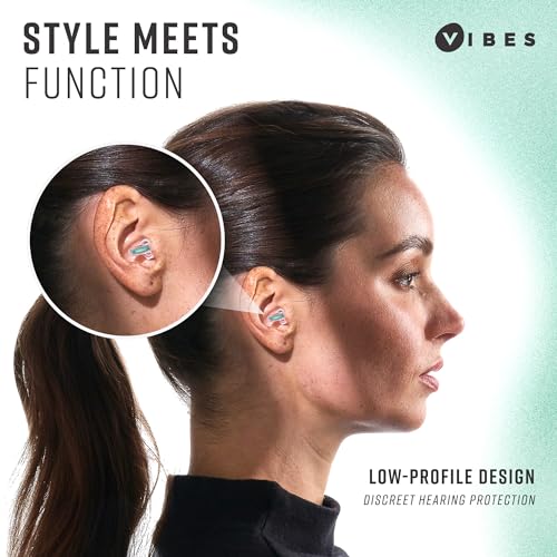 Image of Vibes High Fidelity Ear Plugs - Invisible Earplugs for Music Concerts, Musicians, Motorcycles, Airplanes, Raves, and Work - Noise Reduction and Hearing Protection - Fits All Ears - Teal