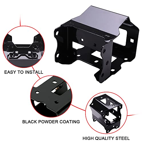 Elitewill Sportsman 570 Winch Mount With Contactor Bracket, Atv Hitch Winch Mount Fit For 2009-2018 Polaris Sportsman 400 450 500 550 570 800 850 1000 And 2013-2018 Polaris Scrambler 850 1000 #TOP3