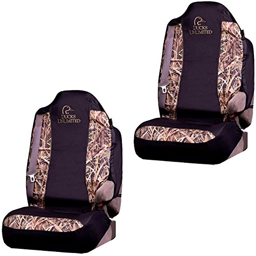 Ducks Unlimited Camo Max-4 Car Truck SUV Front Universal-Fit Safe Seam Bucket Seat Covers - PAIR