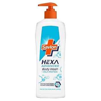 Savlon Hexa Advanced Body Wash with Milk Protein, Shower Gel for Moisturized Skin - 500 ml