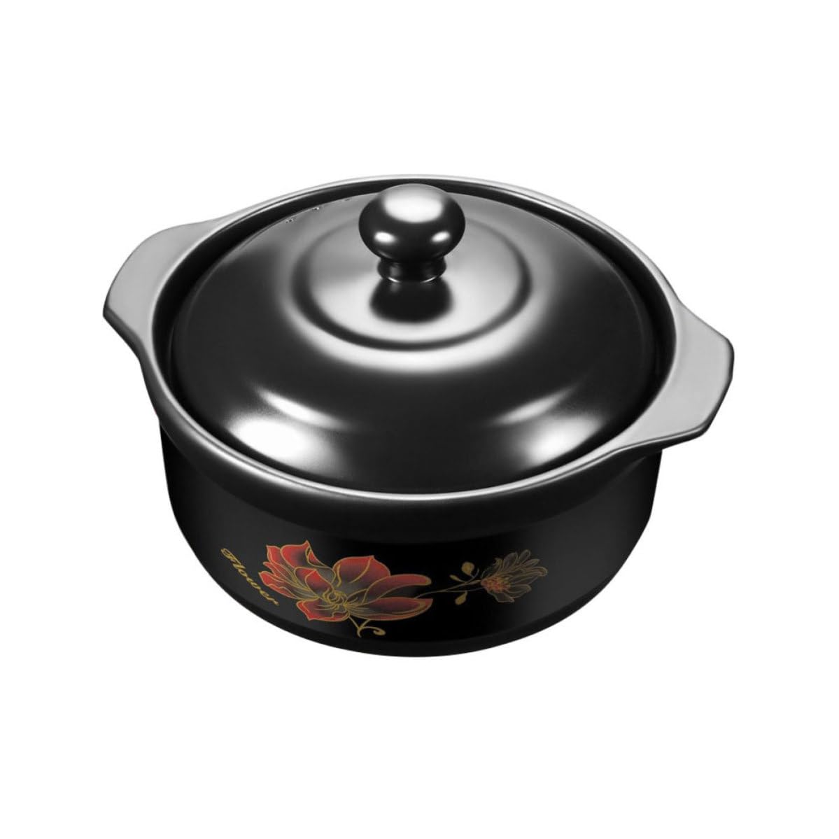VILLCASE Casseruola in Ceramica da Cucina 1600ml per Zuppe e Stufati, Resistente al Calore, Design Creativo e Distribuzione Uniforme del Calore, per 1-2 Persone in Cucina