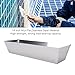 14 Inch Mud Pan, 210 Stainless Steel Mixing Tray, High Strength Smoothly Drywall Tool Tray Bucket, for Cement Mortar Putty Paint Mixing