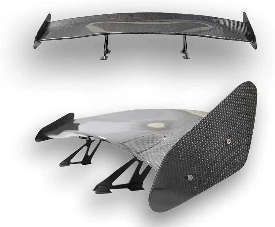 High Performance Parts GT Wing – Universal Fit 3D JDM Carbon Fiber Rear  Trunk Deck Spoiler with Accessories Kit (57.08” Length / 10” Bracket Height)