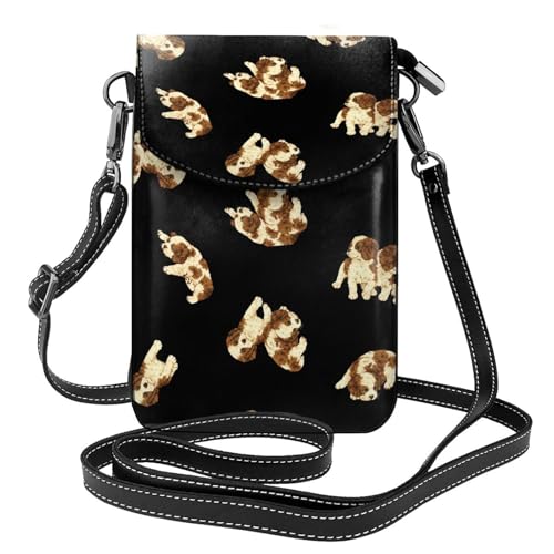 Chiot Cavalier petits sacs bandoulière portefeuille femme cuir PU