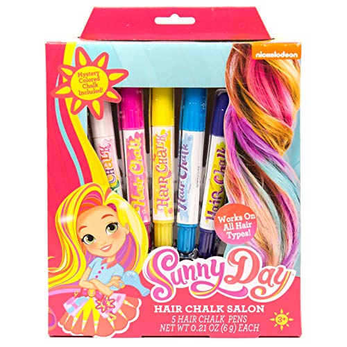Sunny Day Hair Chalk Salon by Horizon Group USA, 5 Colorful Hairchalk Pens
