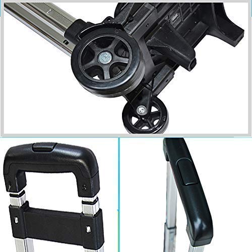 JINKEBIN Trolley. Leichte Shopping Trolley Aluminium-Legierung Zwei-Rad Flachstützrahmen Multi-Speed-Teleskopstange… – Bild 6