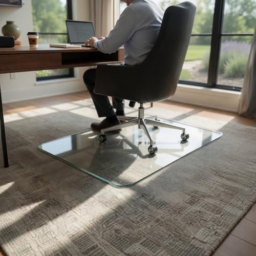 Vitrazza Glass Office Chair Mat