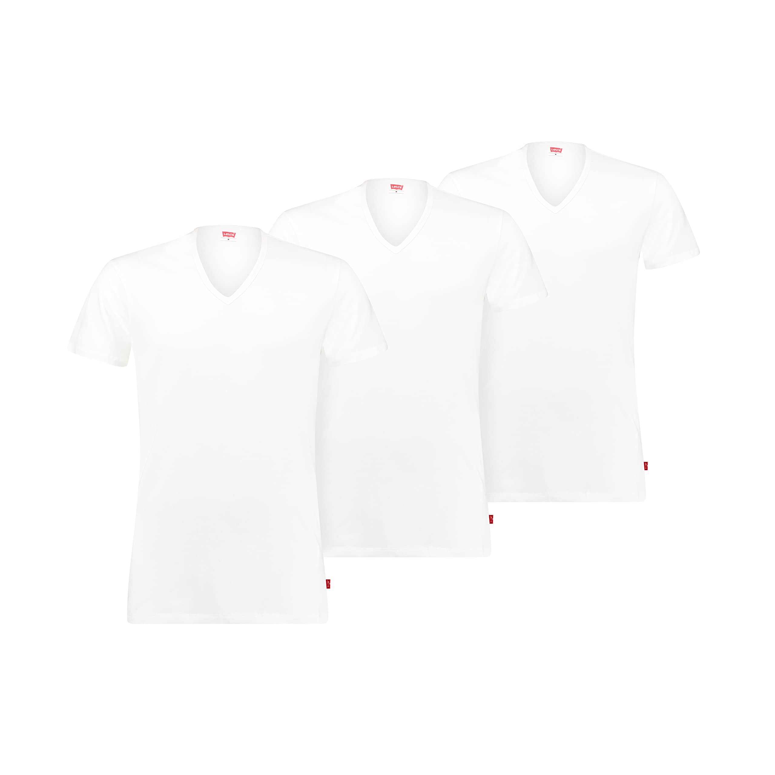 Levi's V-Neck 3p T-Shirt Camiseta (Pack de 3) para Hombre