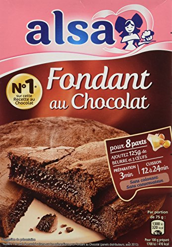 Alsa Préparation pour Gâteau Fondant Chocolat 320 g