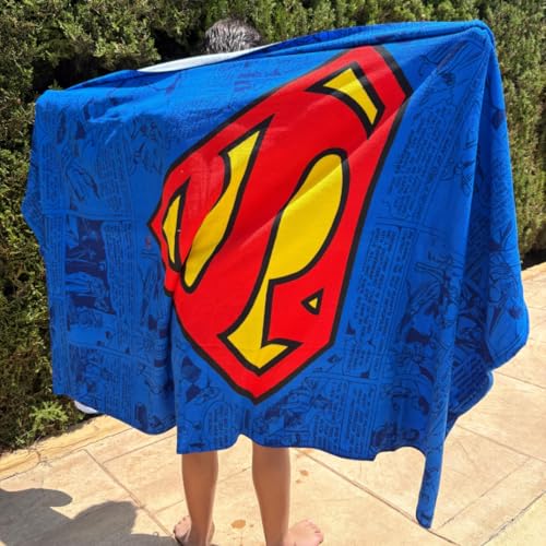 ARDITEX, Superman Strandtuch, Fanartikel, Strandtuch Kind, Mikrofaser Handtuch, Groß, 170 x 90 cm, Für Pool, Dusche, Bad, Liegestuhl, 240 g/m², 100% Polyester
