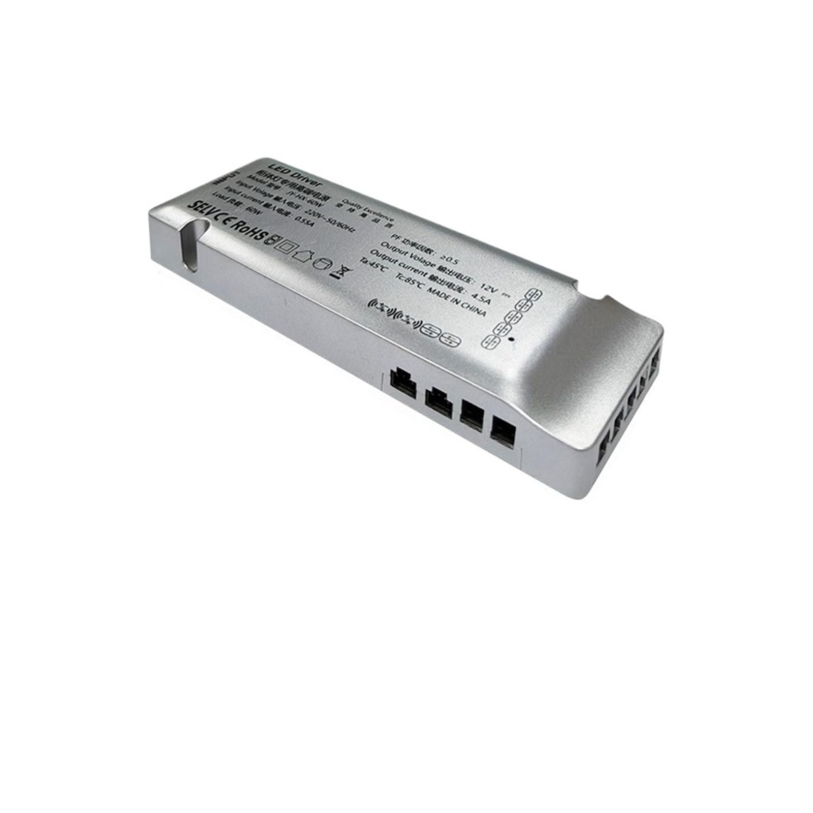 PWANUIGTE Conventional Cabinet Light Dedicated Power Supply 220 to 12V24V Interface Induction Switch with Transformer(Regular style-60W/12V)