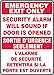 Accuform FBMEXT566VA Aluminum French Bilingual Sign, Legend"Emergency EXIT ONLY Security Alarm Will Sound IF Door is Opened/Sortie D