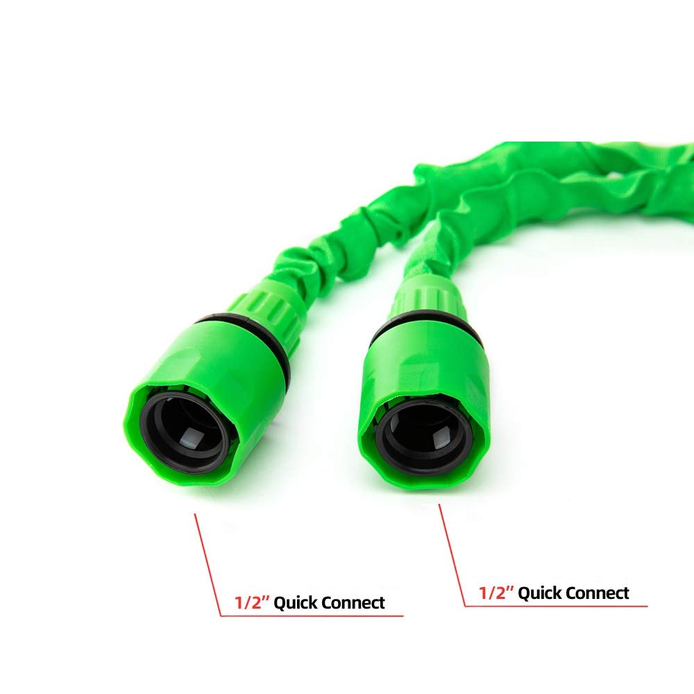 Manguera de jardín Manguera de Agua Flexible Extensible Manguera Mangueras de plástico Tubería con Pistola rociadora for regar rociador de Lavado de Autos (Size : 50FT-15M Extended)