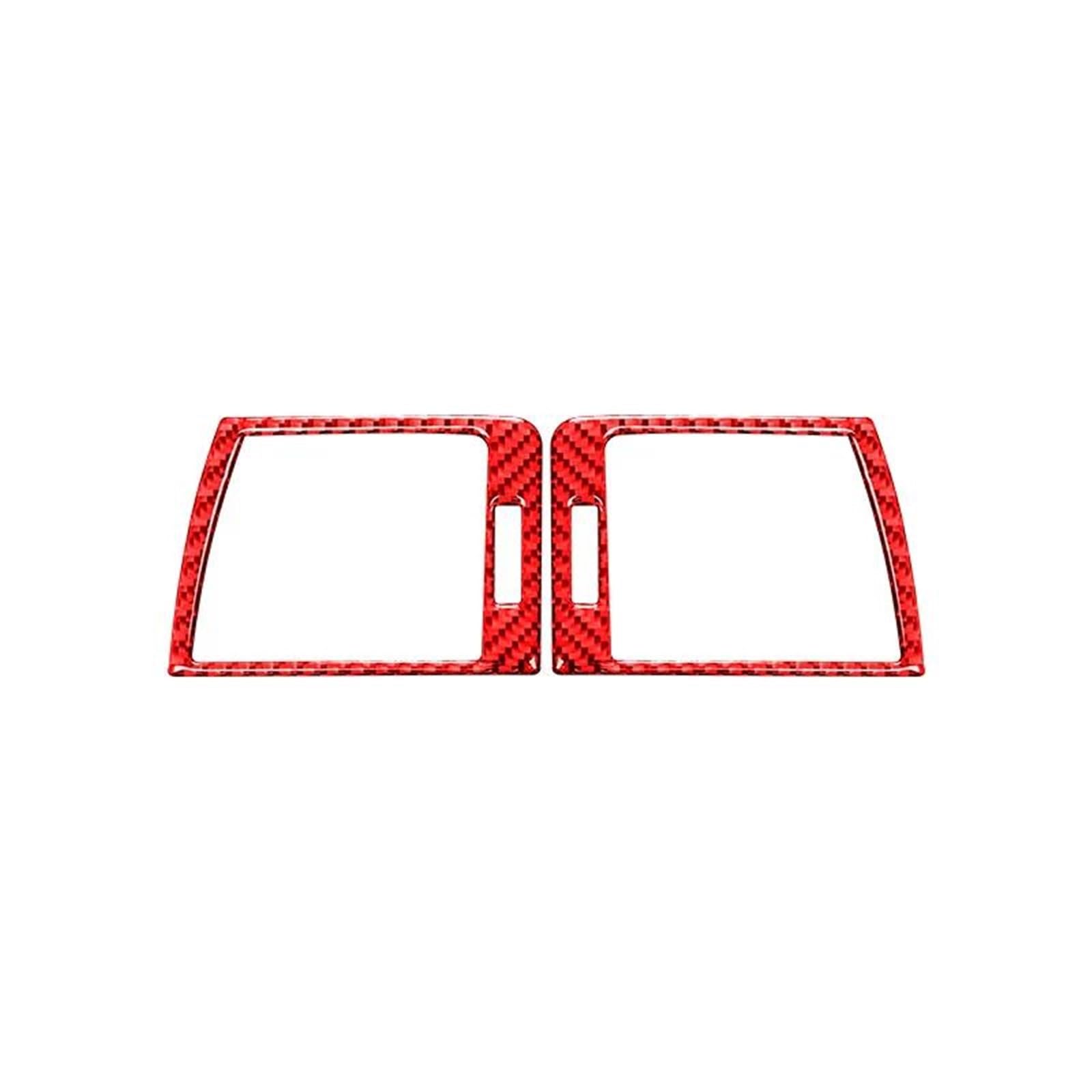 for 3 Series E46 1999-2004 Car Dashboard Panel Left Right Air Vents Trim Frame Cover Stickers OOPUHKSY(Red)
