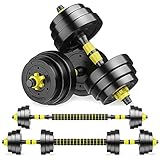 Adjustable-Dumbbells-Set,40lbs Free Weights Set with Connector,Fitness Exercises for Home Gym Suitab
