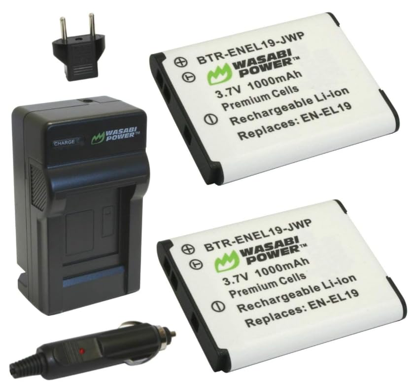 Buy Wasabi Power Battery (2Pack) and Charger for Nikon ENEL19 MH66