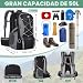 Imagen de NUBILY Mochila Senderismo Hombre Impermeable 50L Mochilas Marcha Mujer Mochila de Camping Al Aire Libre de Moda Mochila de Viaje Ligera Negro