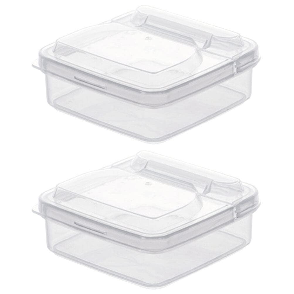 UPKOCHCheese Storage Container for Fridge 2pcs Sliced Cheese Container Clear Bacon Keeper Plastic Deli Meat Saver for Cheese Fruit Vegetable