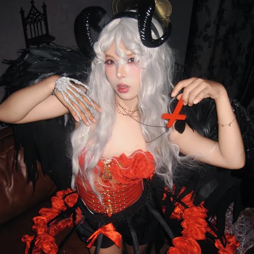 Chunky Cross Necklace for Men Women Goth Y2k Big Wooden Cross Pendant Necklace Halloween Nun Witch Costume Christmas Christian Gifts4