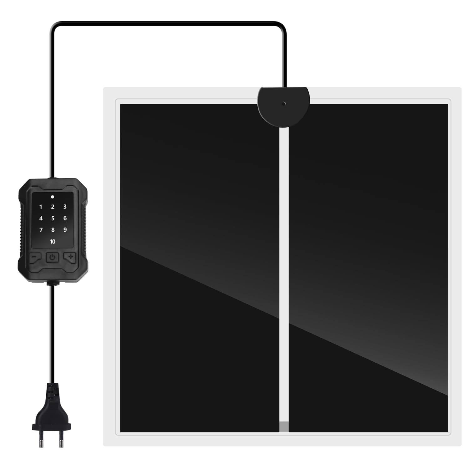 Nobleza Heizmatte Terrarium mit 10-Stufen Thermostat, 14W 28x28cm Graphen Wärmematte für Reptilien, Schildkröten und Pflanzen Keimung, Wasserdichtes Heizkissen für Zimmergewächshaus