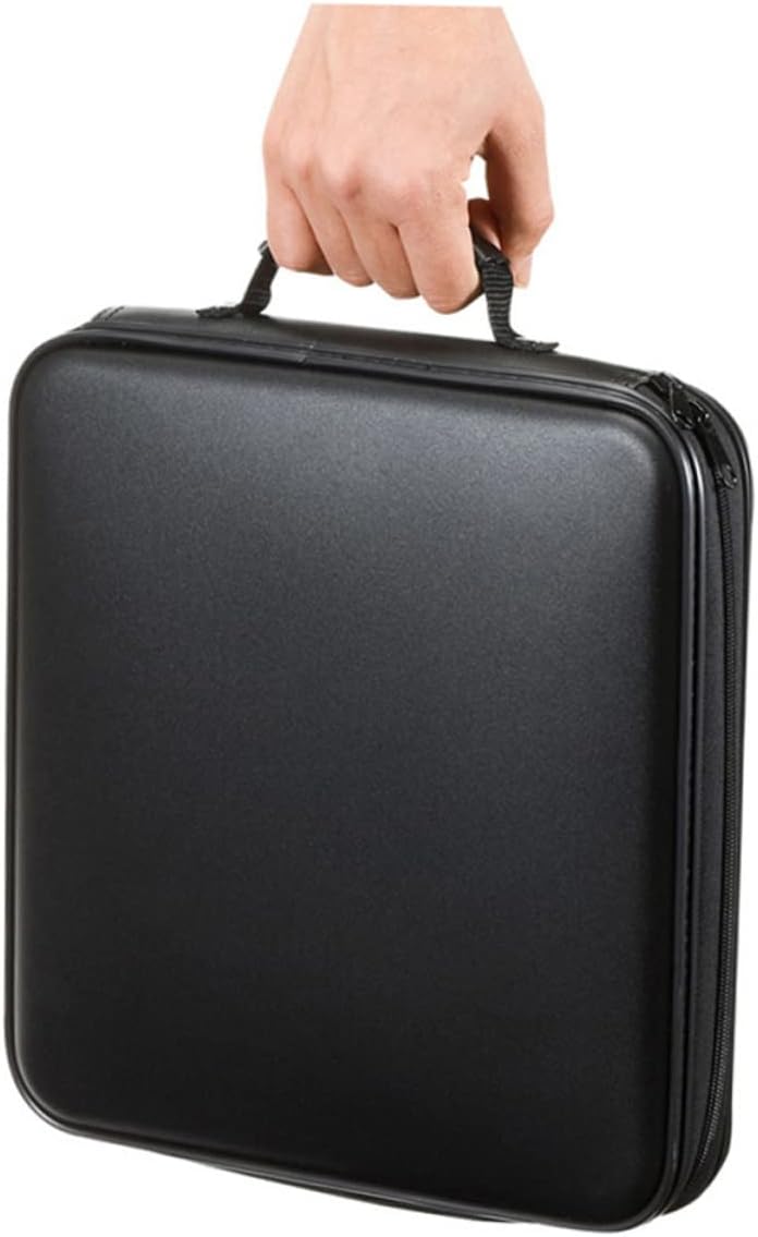 Portable Cd Holder Bag Capacity Zipper Storage Case for Discs Lightweight Plastic Cd Container for Home and Outdoor Use Scratch-Resistant Design