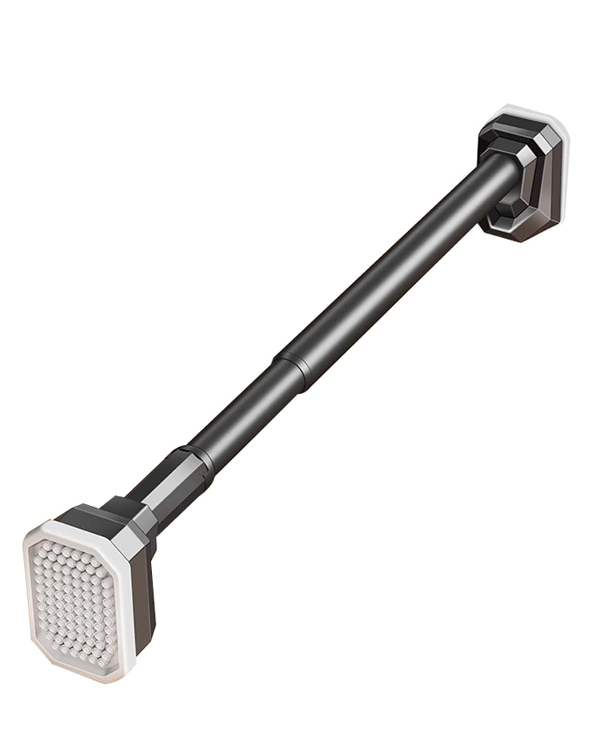 Tringle Penderie Tringle à Vêtements Ronde Télescopique - Sans Perçage, Support Extensible pour Organisateur de Vêtements de Buanderie, Tringle à Rideaux en Acier Inoxydable(Gray,70-120cm(27.6-47.2))