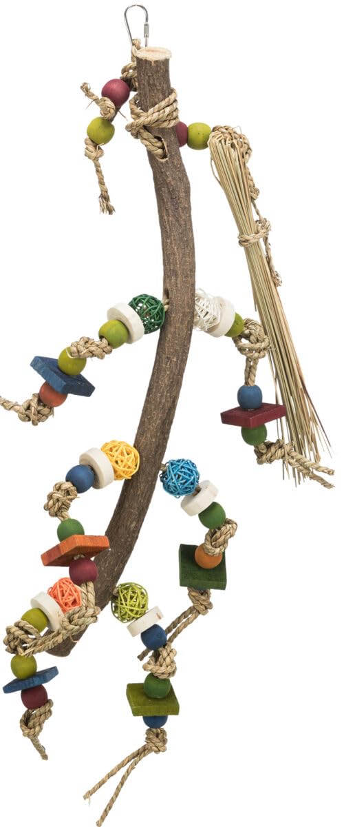 Trixie Wooden Toy with Wicker Balls, 56 cm.