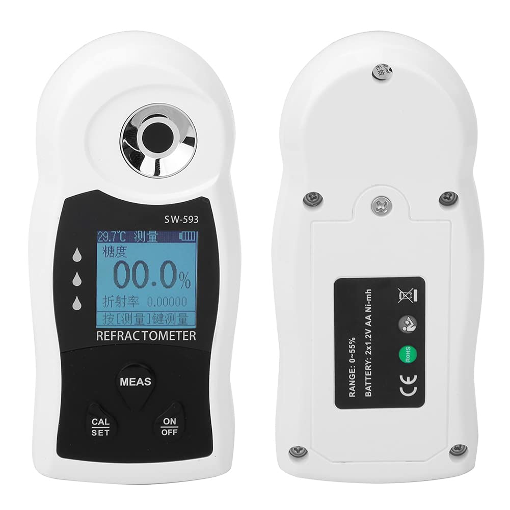 SW-593 - Sacarímetro USB portátil digital sacarímetro de dulzura medidor refractómetro para medir el contenido de azúcar en miel de frutas para azúcar de arce