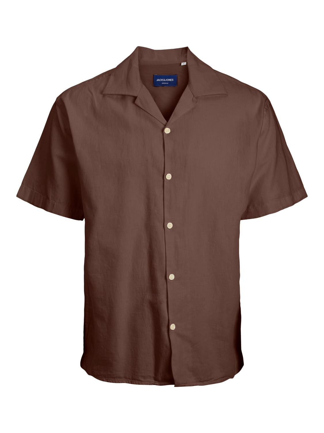 Jack & Jones Camiseta Jorbelize Linen Resort SS Camisa de Manga Corta para Hombre