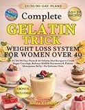 Complete Gelatin Trick Weight Loss System for Women Over 40: 21/30/90-Day Plans & 60 Gelatin Diet Recipes to Crush Sugar Cravings, Balance Midlife Hormones & Flatten Menopause Belly—No Extreme Diets