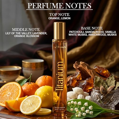 Image of La French Titanium Perfume for Men 30ml | Long Lasting Premium Fragrance | Daily Wear & Party Perfume for Men | Travel Friendly
