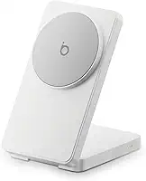 Basike Carregador Sem Fio, Carregador por Indução 15W Compatível para iPhone 16/15/14/13/12 Series e AirPods | Carregamento Rápido com Magnétic | Compatível com Qi (Branco)