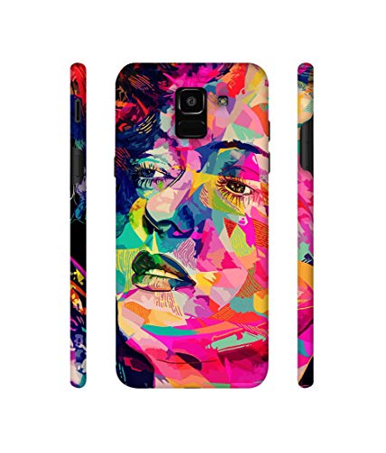 Image of Amazon Brand - Solimo Designer Multicolor Lady Vector 3D Printed Hard Back Case Mobile Cover for Samsung Galaxy J6