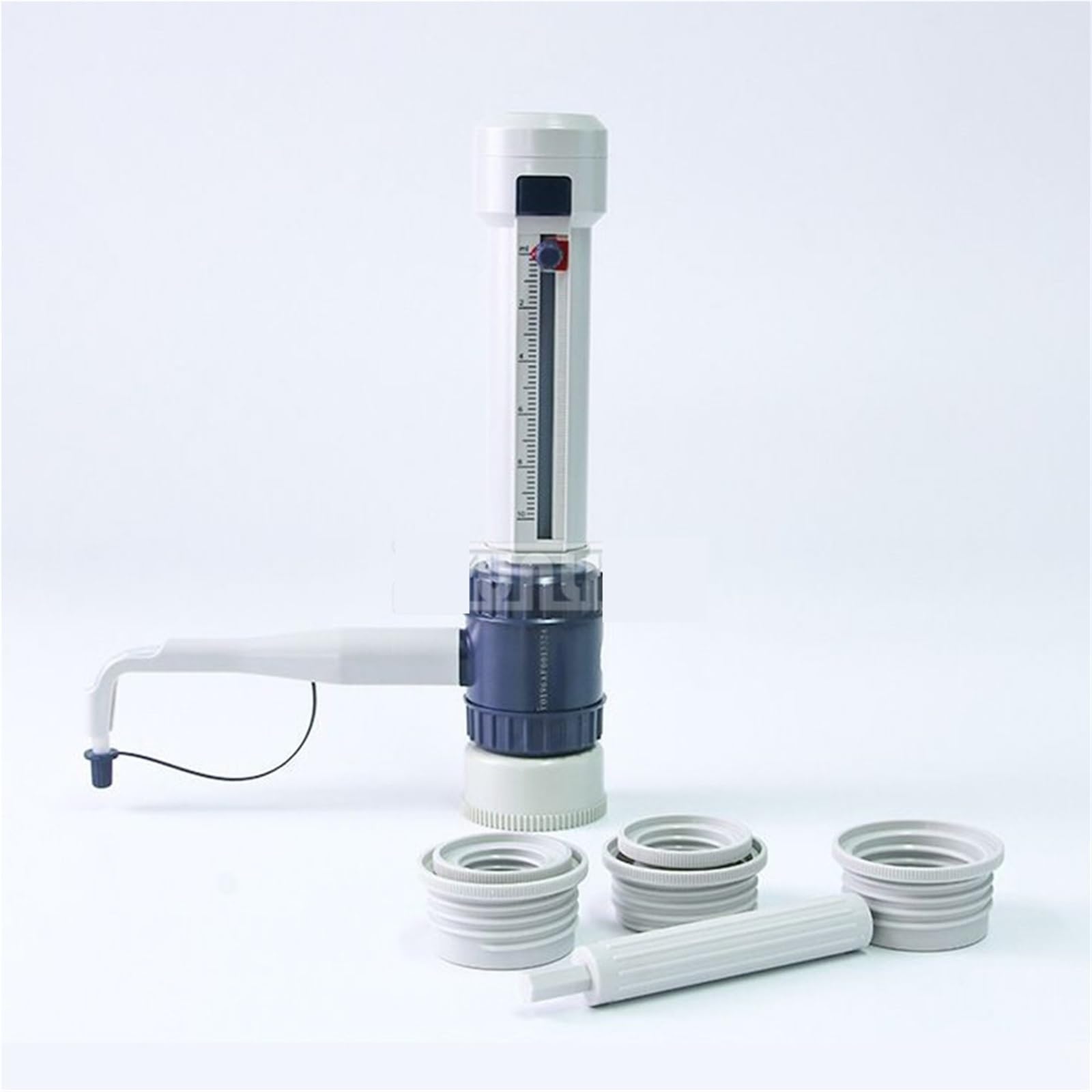 DMETE Laboratory Bottle Top Dispensers 0.5ml - 50ml, Liquid Dispenser Sleeve Type Dispensing Bottle Adjustable Quantitative for Factory(5-50ml)
