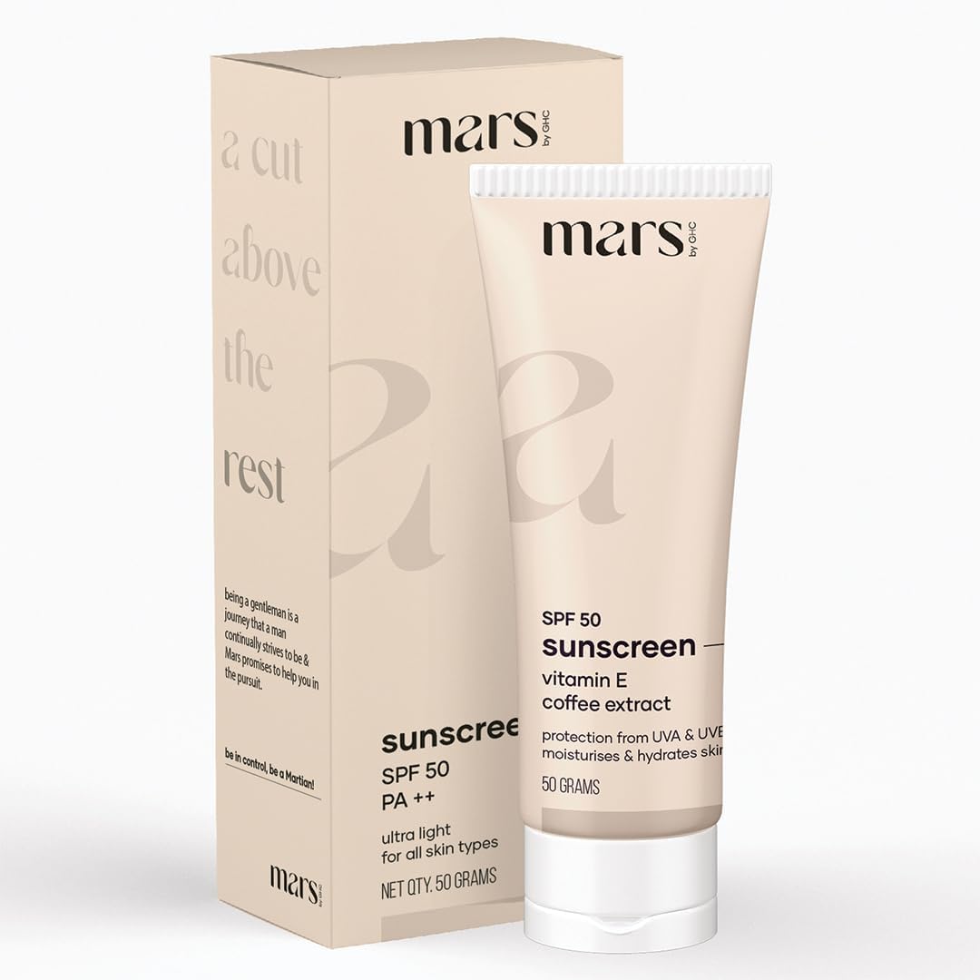 Broad Spectrum UVA & UVB Protection Anti-Pollution Sunscreen Cream SPF 50, PA++, No white cast, SLS-Free, Paraben-Free, 100% Vegan - (50gm - Pack of 1)…