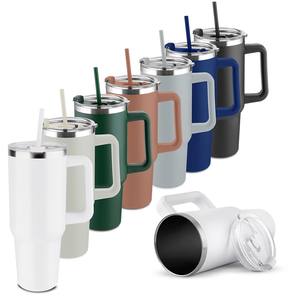 Caneca Térmica Inox 1,3 Litros com Alça e Canudo, Parede Dupla em Aço Inoxidável, Copo