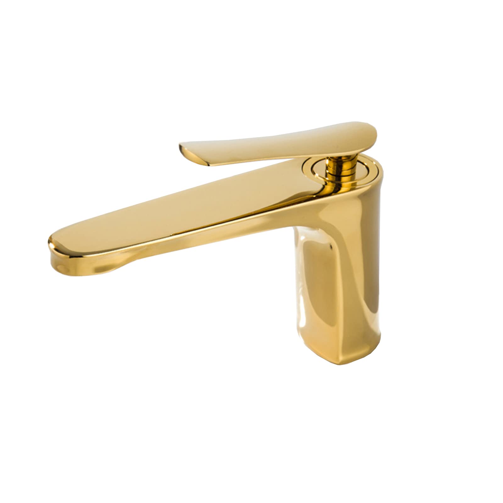 ZYCHSJXA Bathroom Sink Faucet Single Hole White,Bathroom Handle Brass,Bathroom Faucet,Tall Black,Chrome(Gold)