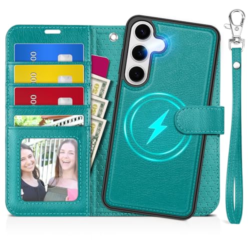 Coque Galaxy S25 Plus en cuir synthétique haut de gamme avec protection portefeuille intégrale