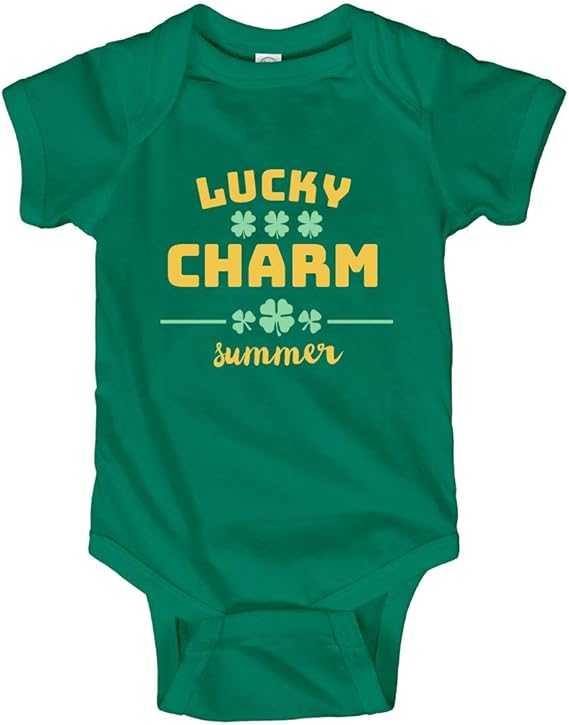Lucky Charm Summer Green Clover Bodysuit