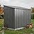 Outdoor Storage Shed with Lockable Doors, Galvanized Steel Garden Shed, Rust-Resistant Waterproof Metal Tool Storage for Backyard, Patio Lawn - Multiple Sizes & Colors Available (Dark Gray, 6X4 FT)