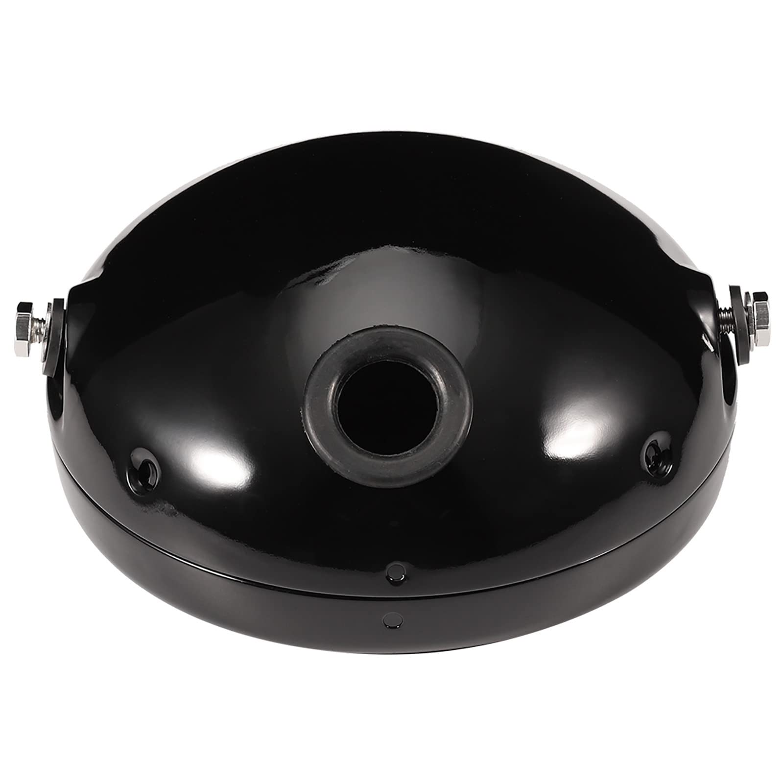 Custodia in ferro per faro anteriore a LED da 7 pollici per moto, copertura rotonda per faro anteriore di motocicletta, custodia resistente in metallo per faro con accessori di (Nera)