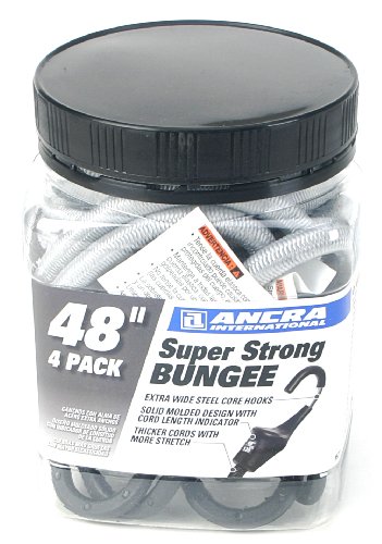 Ancra 95711 Super Strong Bungee Cords, Gray, 4-Pack, 48-Inch